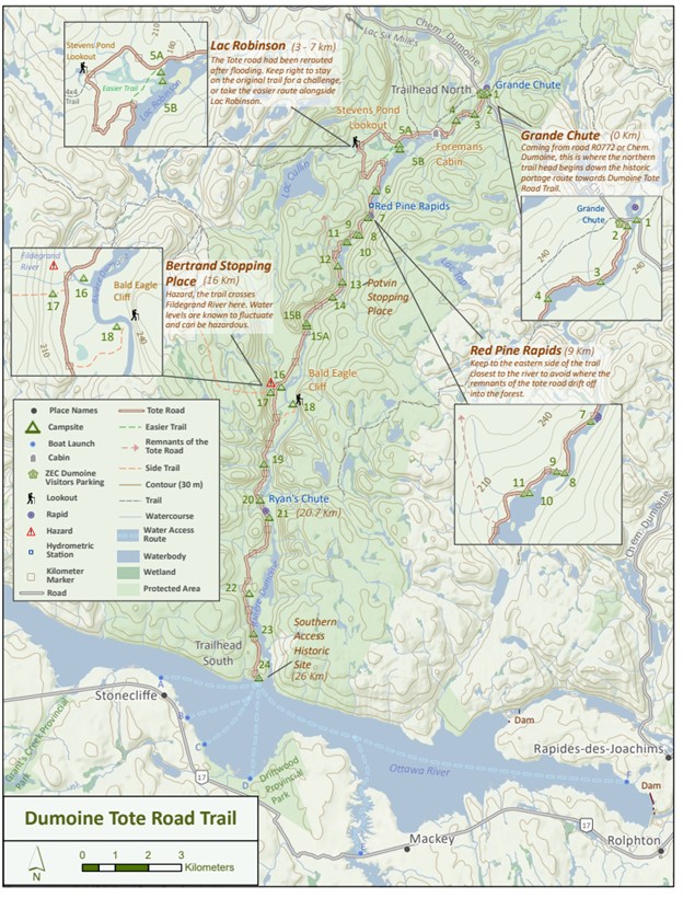 Dumoine Tote Road Trail Map